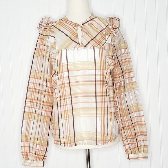 Anthropology Current Air Polly ruffled blouse NWT - Picture 1 of 5